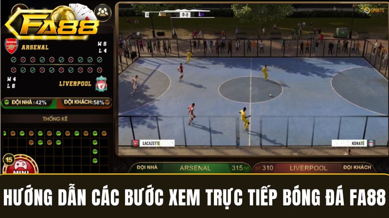 hướng dẫn xem trực tiếp bóng đá FA88